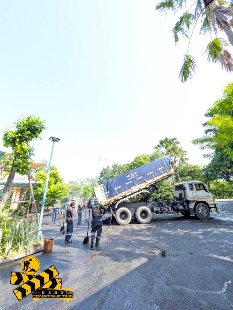 งานปรับพื้น และ ถนนยางมะตอย ย่าน วัดลาดปลาดุก บางใหญ่ จ.นนทบุรี