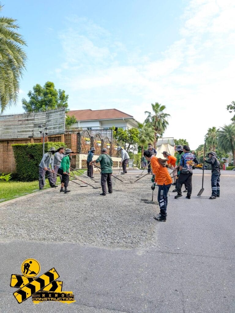 งานแก้ไขเชิงลาดสะพานทรุดตัว แกรนด์บางกอกบูเลอวาร์ด