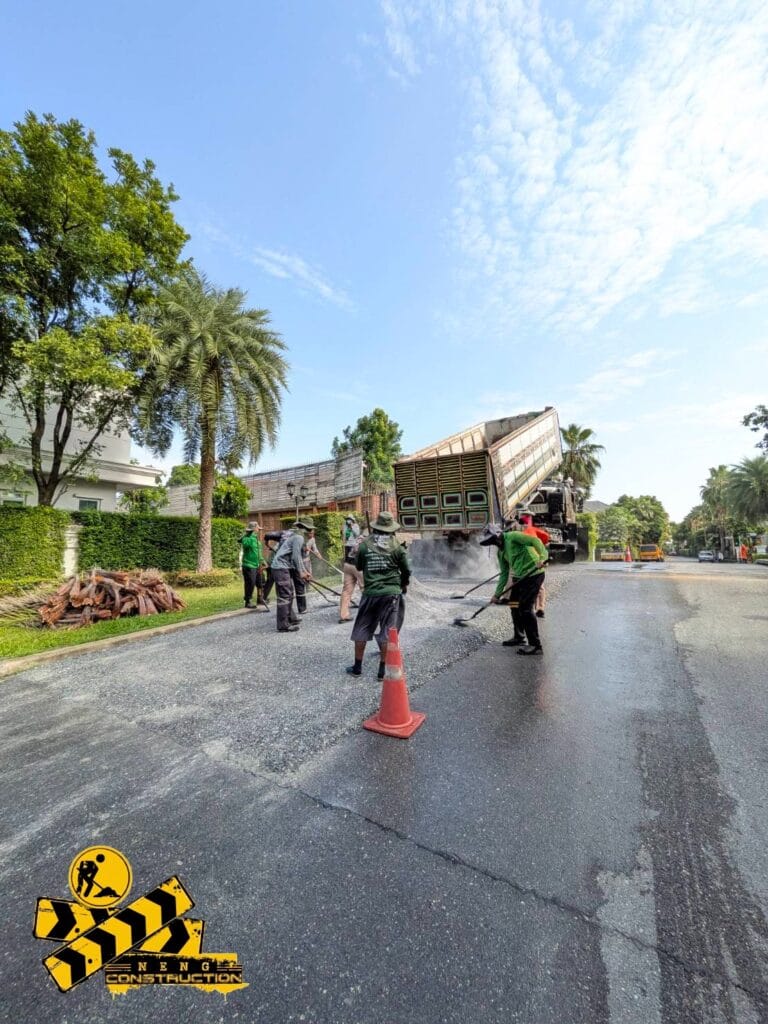 งานแก้ไขเชิงลาดสะพานทรุดตัว แกรนด์บางกอกบูเลอวาร์ด