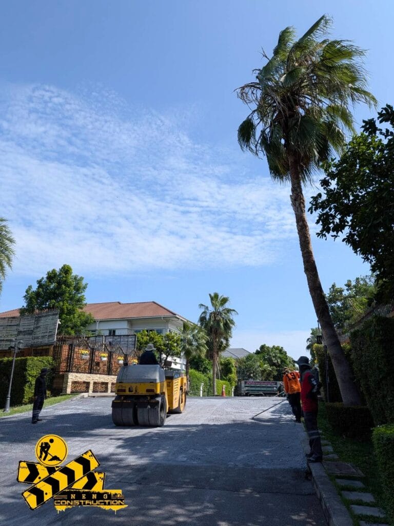 งานแก้ไขเชิงลาดสะพานทรุดตัว แกรนด์บางกอกบูเลอวาร์ด