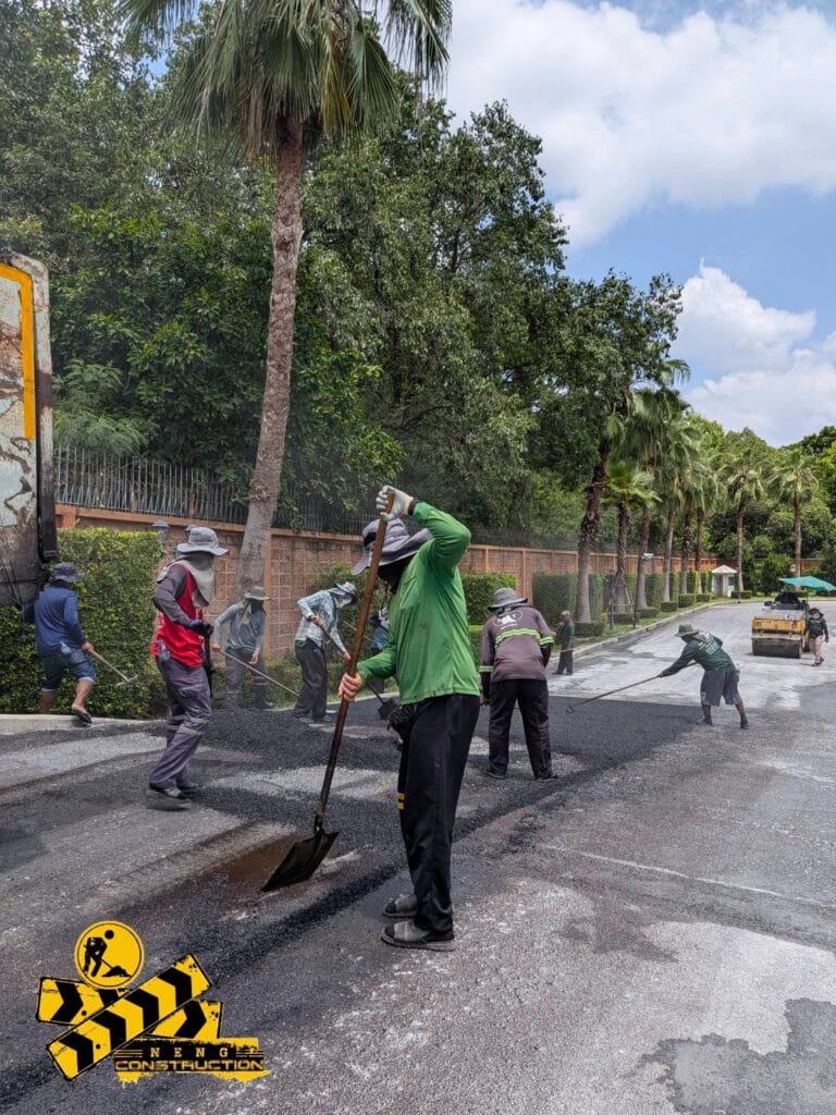 งานแก้ไขเชิงลาดสะพานทรุดตัว แกรนด์บางกอกบูเลอวาร์ด