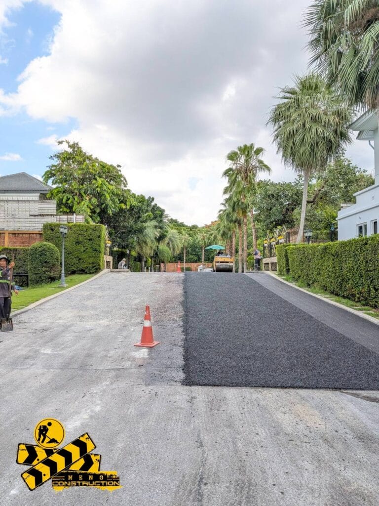 งานแก้ไขเชิงลาดสะพานทรุดตัว แกรนด์บางกอกบูเลอวาร์ด